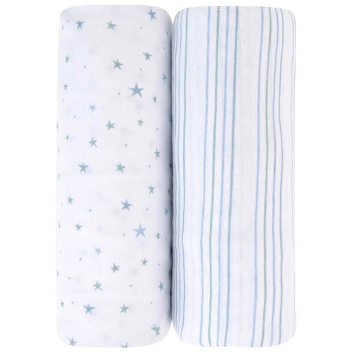 ELYS & CO PACK N PLAY CRIB SHEET SET 2PK