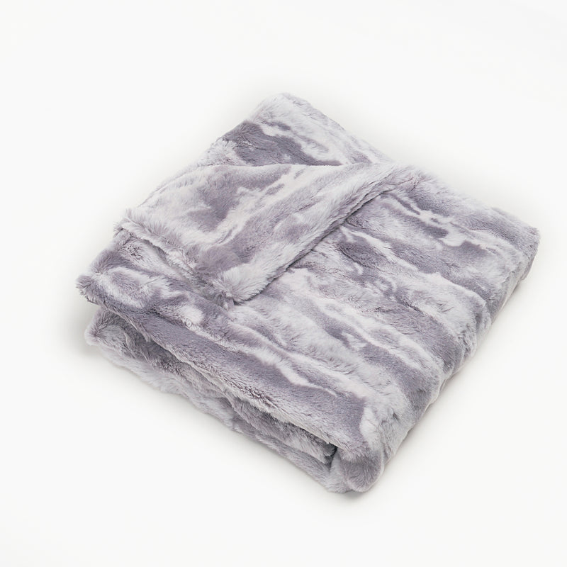 CUDDLE COOKIE SUPER SOFT MARBLE FUR BLANKET