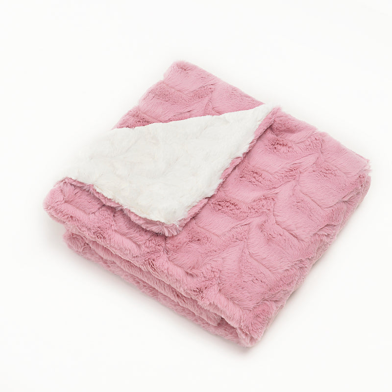 CUDDLE COOKIE  SUPER COZY ZIG ZAG FUR BLANKET