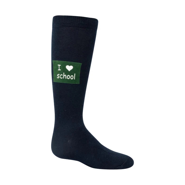 1148 ZUBII I LOVE SCHOOL KNEE SOCK