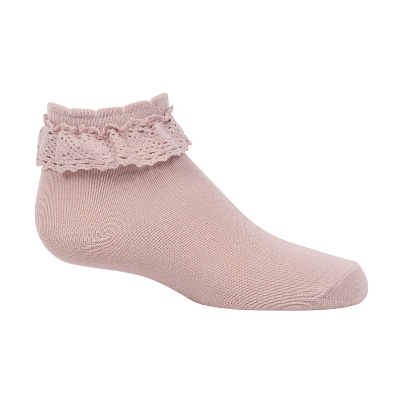 1216 ZUBII CROCHET RUFFLE ANKLE SOCK