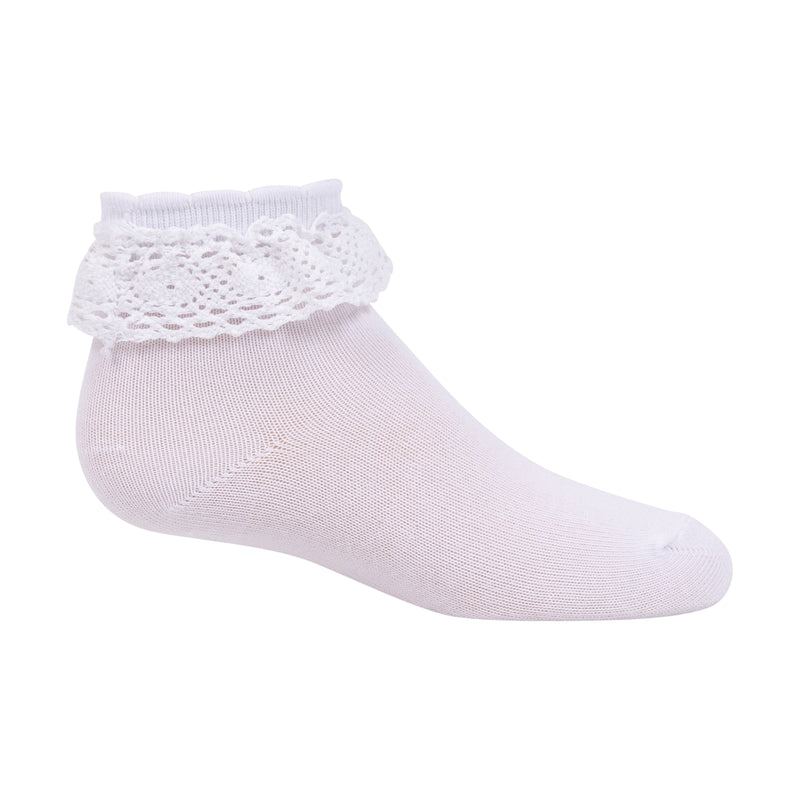 1216 ZUBII CROCHET RUFFLE ANKLE SOCK