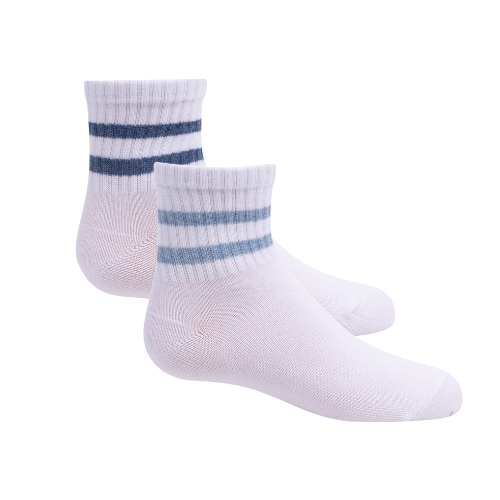 1259 ZUBII STRIPE 2PK ANKLE SOCKS