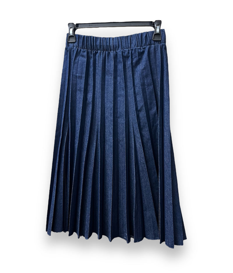 1718R SOPHIA PLEATED DENIM SKIRT 25"