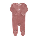 ELYS & CO VELOUR EMBR. FLOWERS FOOTIE