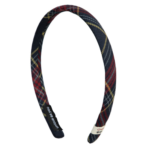 H1511T HEIRLOOMS PLAID THIN PUFF HEADBAND