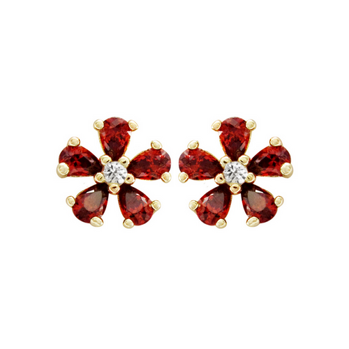 8EPS257 DLUX GP SS SB FLOWER EARRINGS