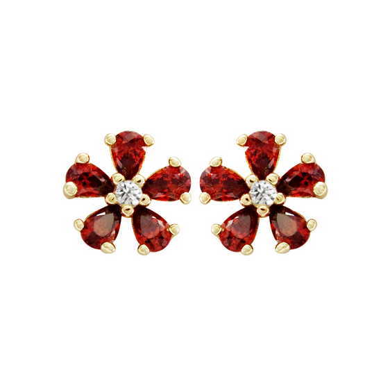 8EPS257 DLUX GP SS SB FLOWER EARRINGS