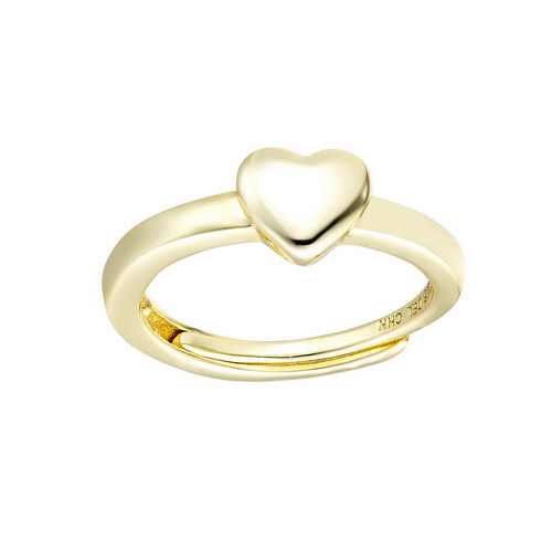 8R881 DLUX GP SS HEART ADJUSTABLE BABY RING