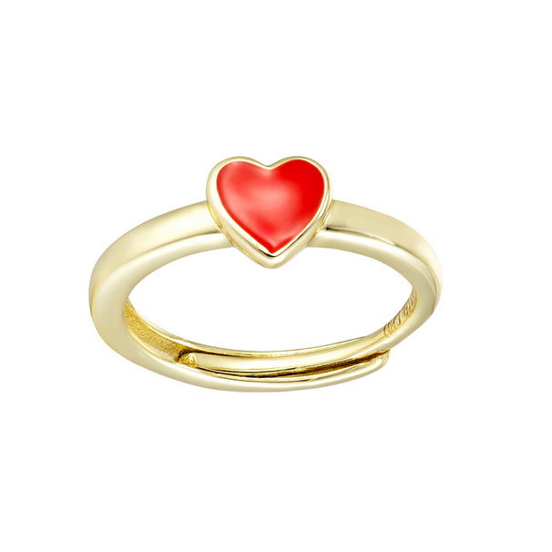 8R881 DLUX GP SS HEART ADJUSTABLE BABY RING