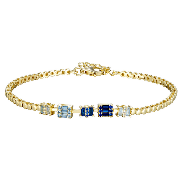 9B218 DLUX GP SS CZ BRACELET