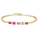 9B218 DLUX GP SS CZ BRACELET