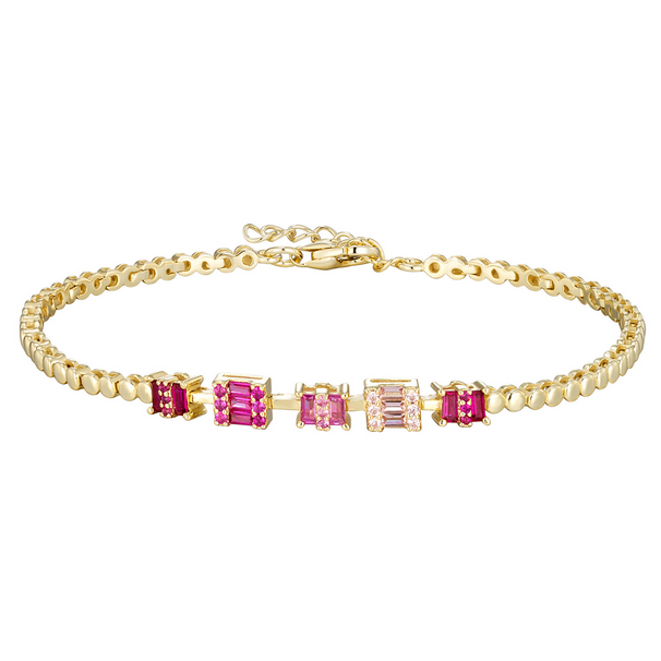 9B218 DLUX GP SS CZ BRACELET