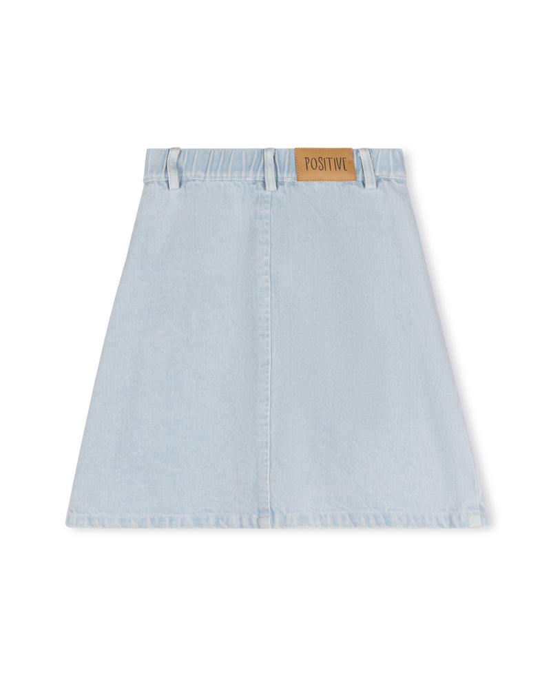 C-18896 CABANA DENIM COLOR  BUTTON DOWN SKIRT