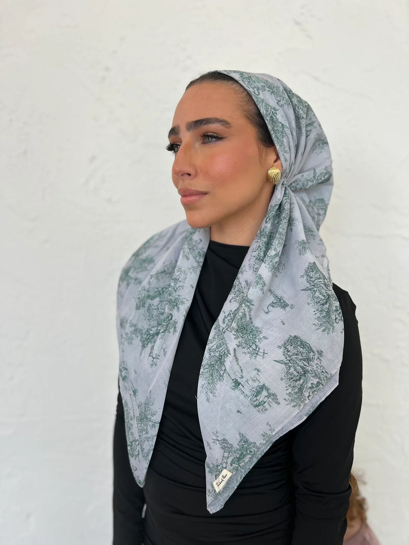 SCARF BAR CLASSIC PRETIED HEAD SCARF W VELVET GRIP