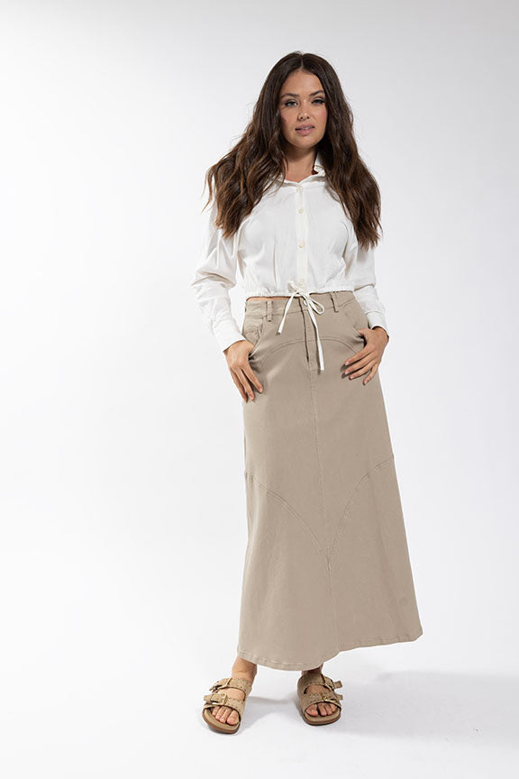 CO600 CONCEPT CURVE SEAM DENIM SKIRT