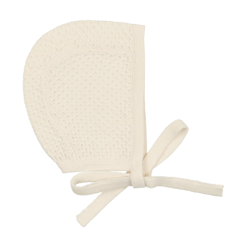 KPF LILETTE KNIT WRAP POINTELLE FOOTIE + BONNET