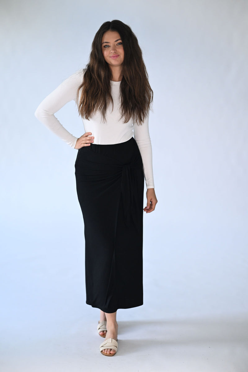 LATITUDE JERSEY TIE SKIRT LA199