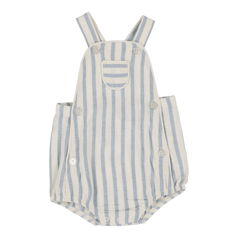 ANALOGIE LINEN STRIPE POCKET ROMPER