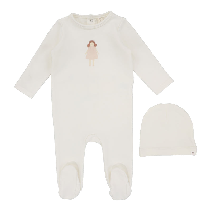 LILETTE HAND DRAWN FOOTIE + BEANIE