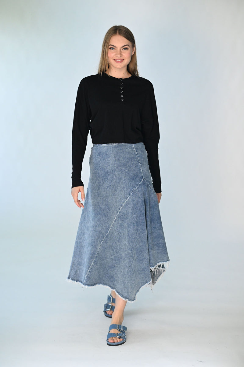 M371L MONN FRAY ASYMMETRIC SKIRT