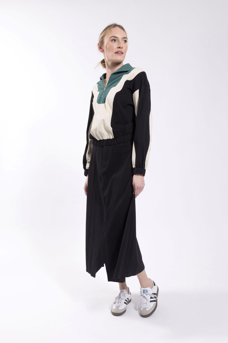 M432 MONN FLYFRONT SWEAT SKIRT