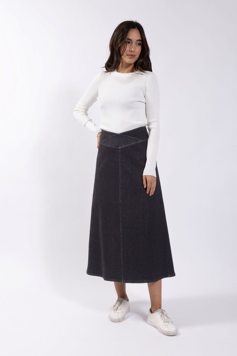 M465 MONN CROSSOVER WAIST SKIRT