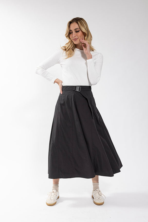 MC5727 MAPLE & CLIFF BUCKLE PANEL SKIRT