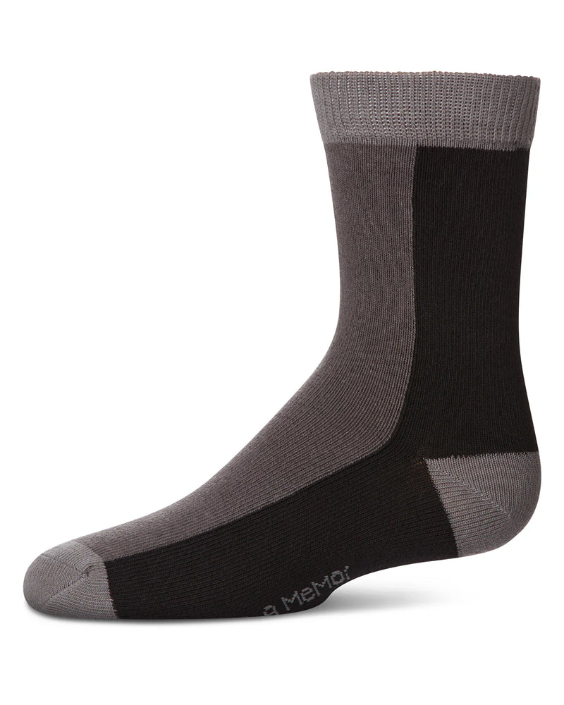 MK-188 MEMOI COLOR BLOCK BOYS DRESS SOCK