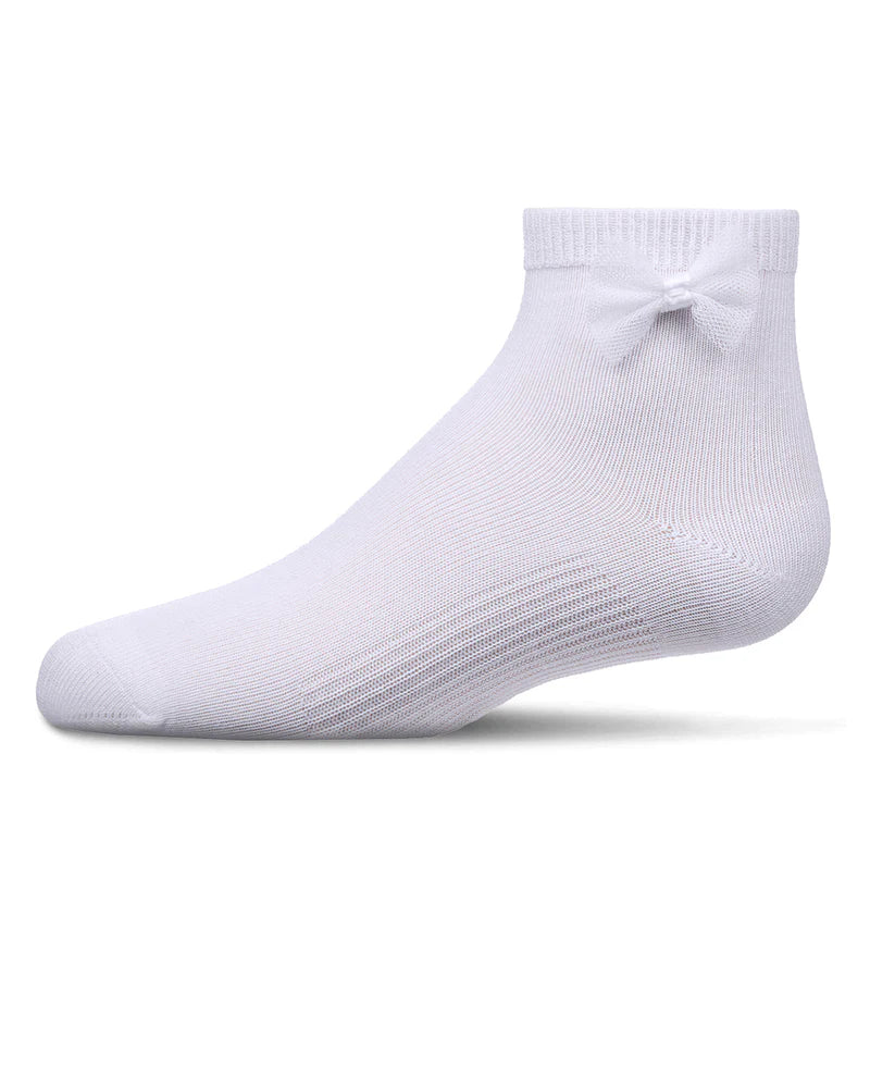 MKF-1014 MEMOI MERCERIZED BOW ANKLE SOCK