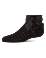 MKF-6081 MEMOI DROP STITCH SCALLOP ANKLE SOCK