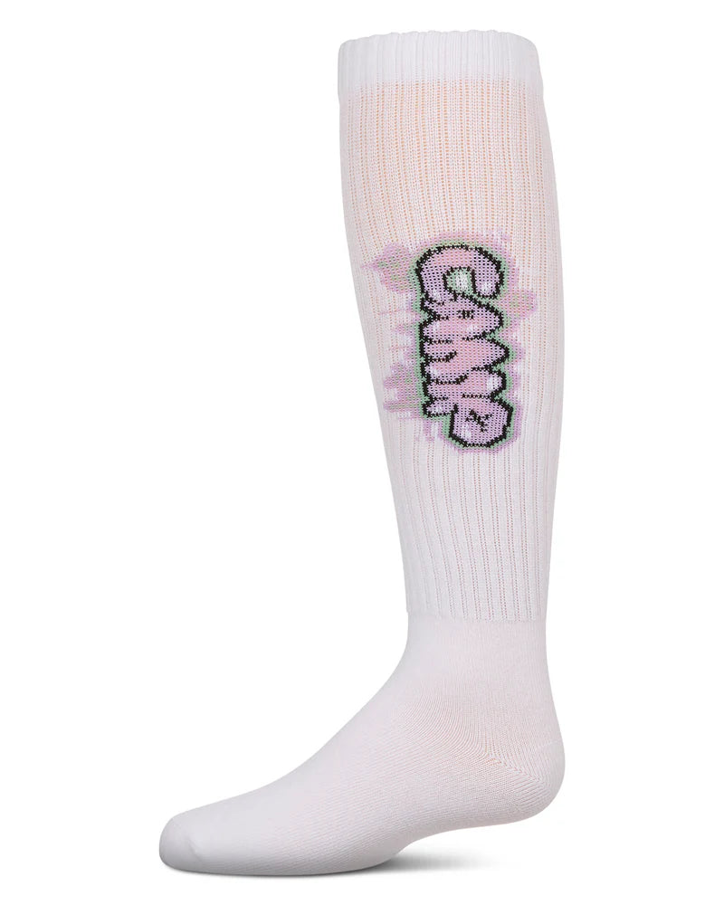 MKF-7183 MEMOI GRAFFITI CAMP KNEE HIGH