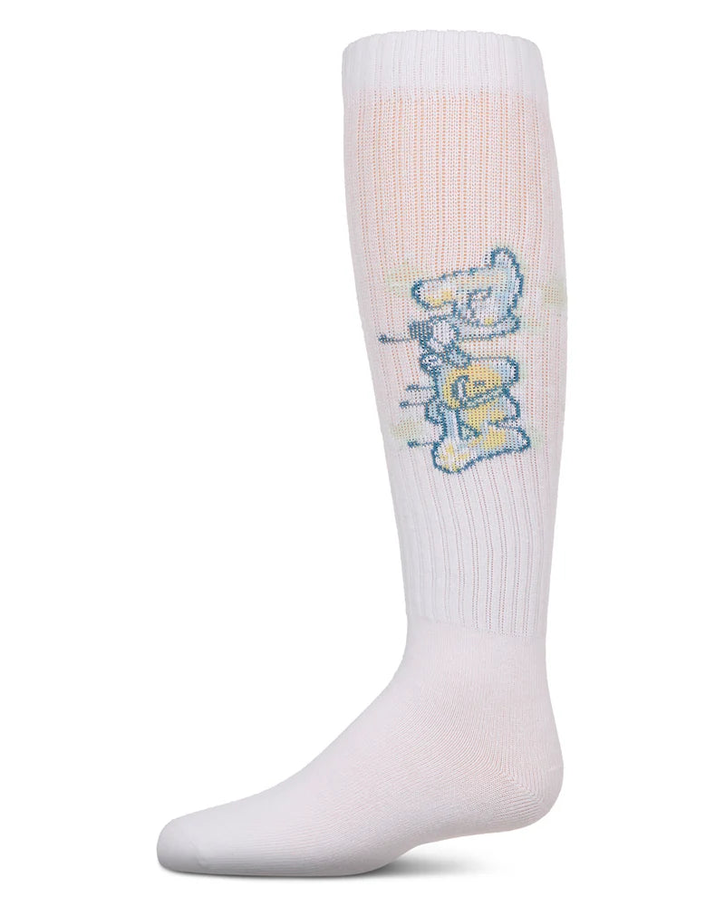 MKF-7185 MEMOI GRAFFITI PLAY KNEE HIGH