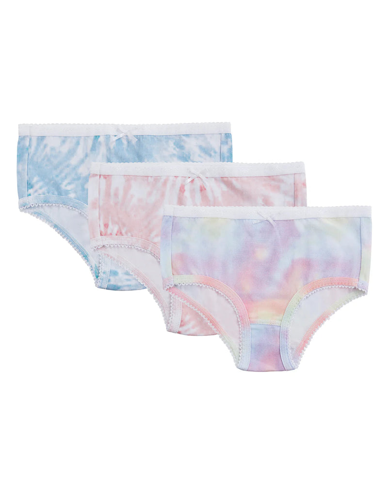 MKU1004 GIRLS PRINTED COTTON BRIEFS 3PK