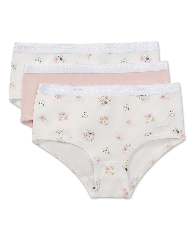 MKU1101 GIRLS 3PK DISTY FLORAL BRIEFS