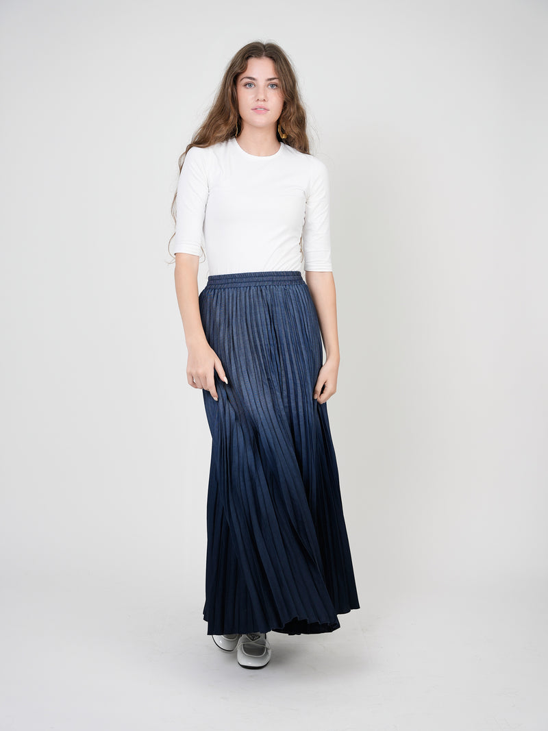 MIDI OMBRE ACCORDIAN PLEATED SKIRT SB3CM8218SL2