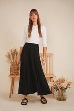 SB5CM1296SL POSITIVE LADIES RIB MAXI PANEL SKIRT