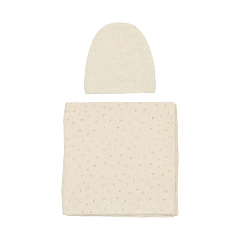 LILETTE TWIG SWADDLE + BEANIE SET