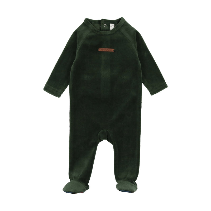 LIL LEGS VELOUR LEATHER TAB FOOTIE