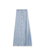 W-11504 SLATE BELT LOOP DETAIL DENIM MAXI SKIRT