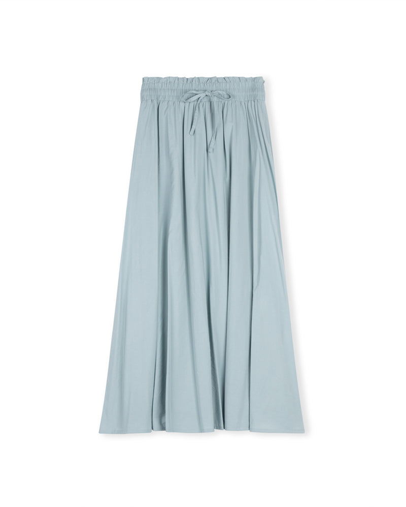 W-16839 SLATE TIE WAIST MAXI SKIRT