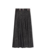 W-19537 SLATE PANELED MIDI SKIRT