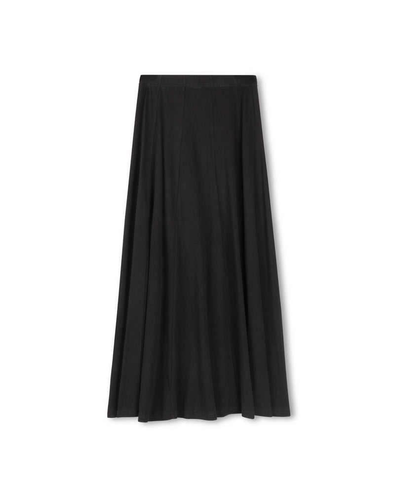 W-19537 SLATE PANELED MIDI SKIRT