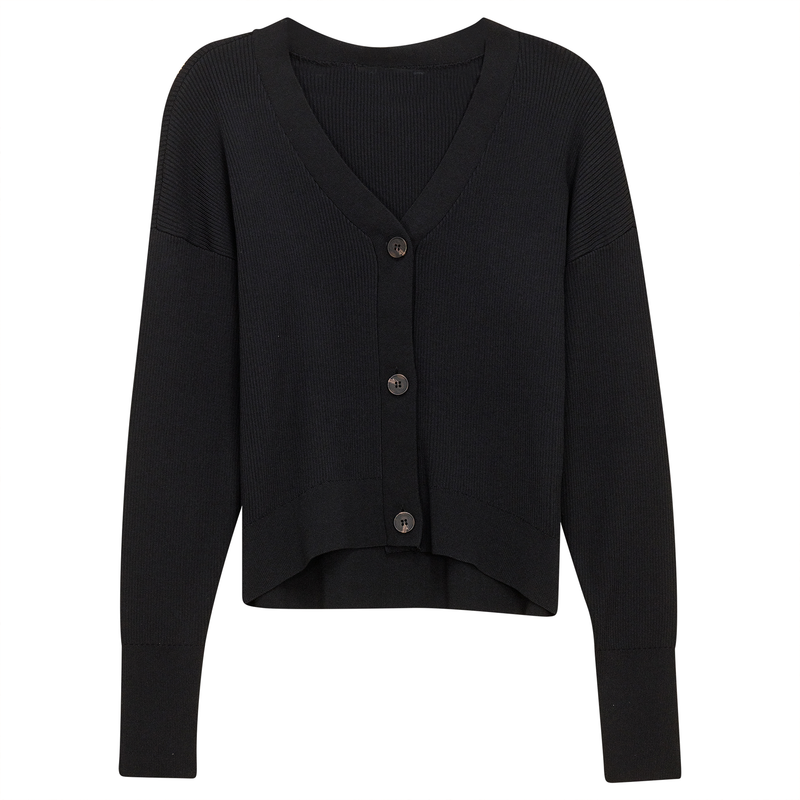 WB4CM1047TE MIUMAX CROP DROP SHOULDER SWEATER