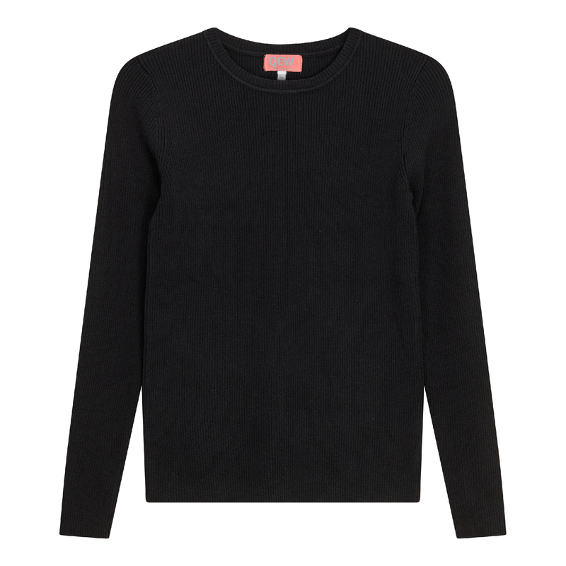 WB4CM1092TE RIB KNIT CREW NECK SWEATER