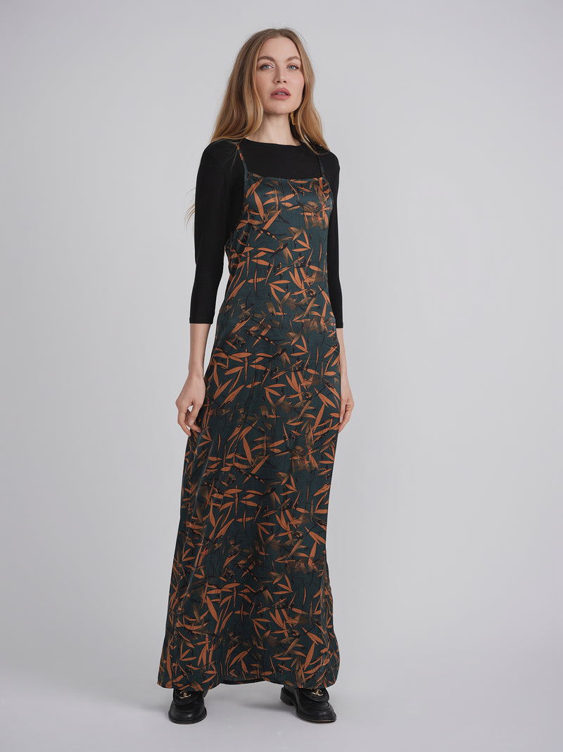 WB4CM1100DL NORWAY CLUB PRINT SATIN MAXI JUMPER