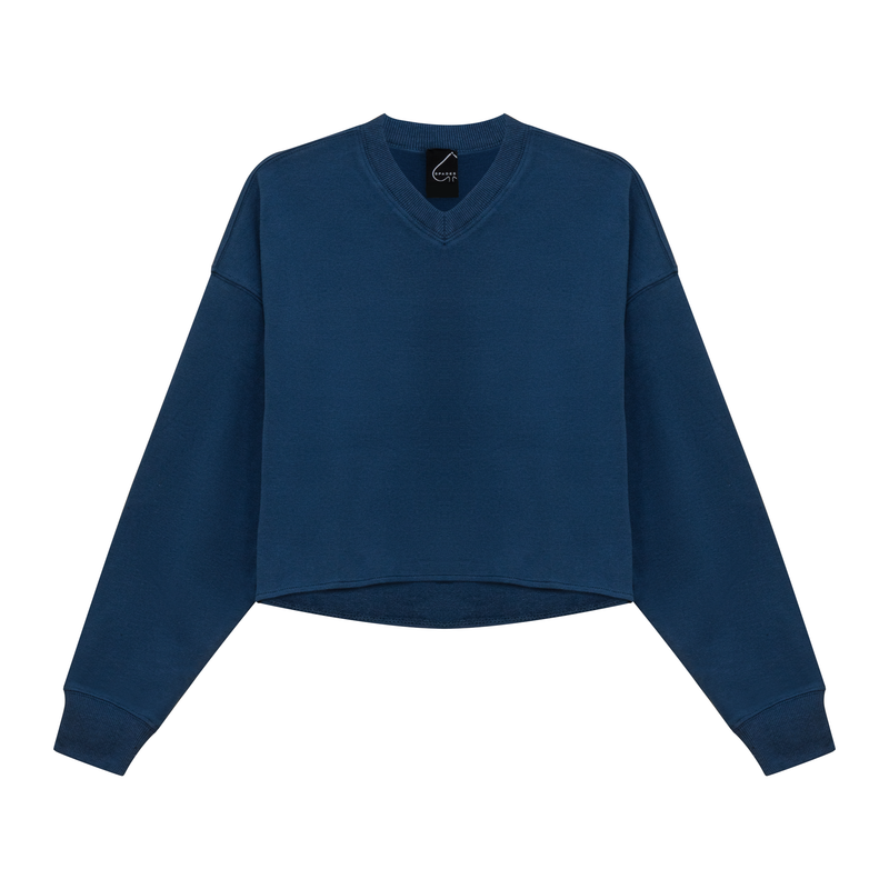 WB4CM1218T SPADES V-NECK CROP SWEATSHIRT