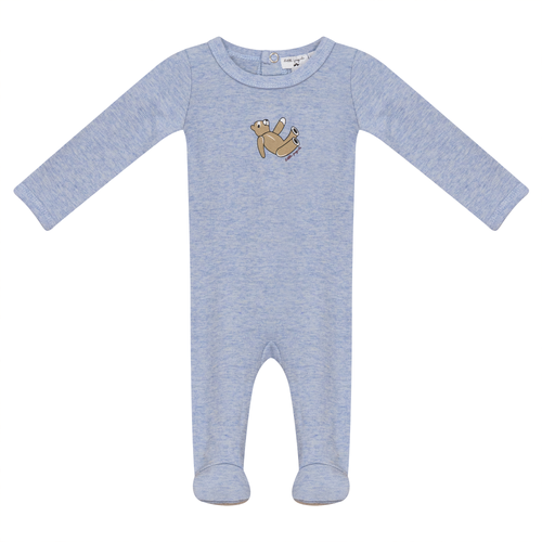 WB4CP7019 LITTLE FRAGILE FINE RIB BEAR FOOTIE