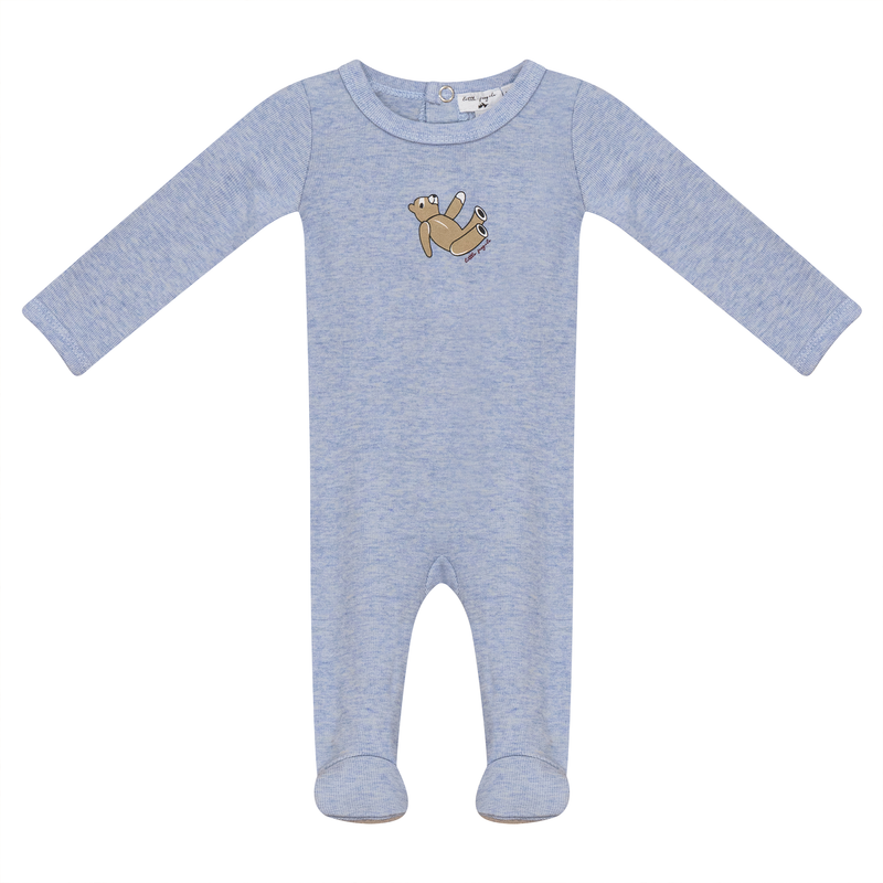 WB4CP7019 LITTLE FRAGILE FINE RIB BEAR FOOTIE