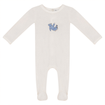 WB4CP7019 LITTLE FRAGILE FINE RIB BEAR FOOTIE